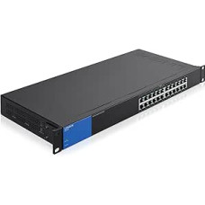 Linksys LGS124P-EU Business 24 Port Rackmount Gigabit Unmanaged Network Switch with 12 Port PoE+