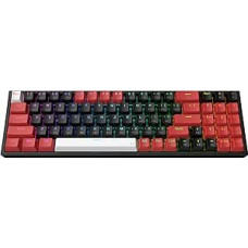Redragon K628 Pro 75% Wireless RGB Gaming Keyboard with 3 Modes, 78 Keys, Hot-swappable Compact Mechanical Keyboard, Red Switch