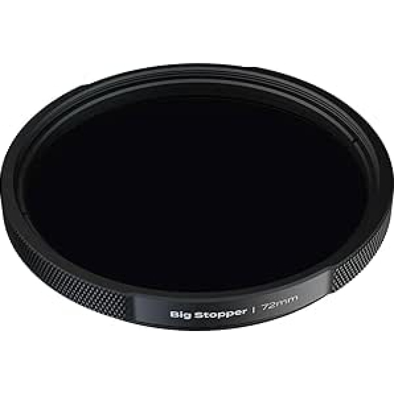 LEE Elements Big Stopper žiedinis filtras 72 mm 10 žingsnių neutralaus tankio, skirtas ilgos ekspozicijos fotografijai