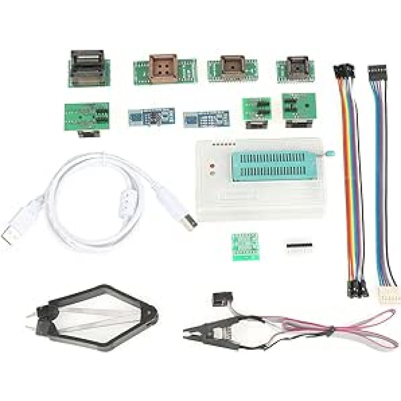 usb-niveralpogmfüt86, USB universalus programatorius TL866II Plus EEPROM Flash 8051 USB universalus programatorius AVR MCU GAL PIC su 10 adapterių AVR-MCU-GAL-PIC atnaujinimo įrankis su