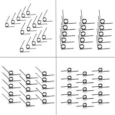 Nerūdijančio plieno sukimo spyruoklės, metalinės spyruoklės, 60 vienetų, 304 nerūdijantis plienas, 1,2 mm kampas, 180/120/90/60 laipsnių, sukimo spyruoklės, V formos spyruoklės, sukimo spyruoklių rinkinys, įvairios metalinės spyruoklės