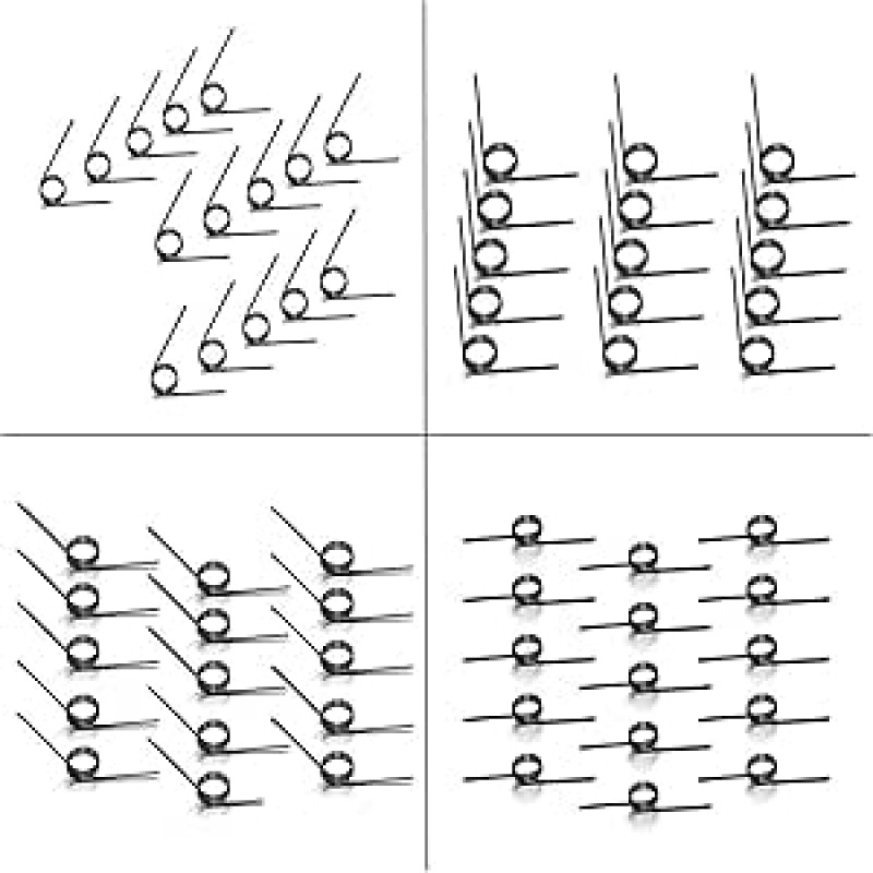 Nerūdijančio plieno sukimo spyruoklės, metalinės spyruoklės, 60 vienetų, 304 nerūdijantis plienas, 1,2 mm kampas, 180/120/90/60 laipsnių, sukimo spyruoklės, V formos spyruoklės, sukimo spyruoklių rinkinys, įvairios metalinės spyruoklės