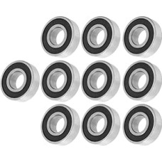 Lager, 10 Stück 6202 RS schwarzer Lagerstahl, tiefes Kugellager, 15 mm, 6202rs, einfache Struktur mit stabiler Leistung, einfach zu lagern, Pit-Bike-Radlager, x 35, 2,Verbesserte Haltbarkeit