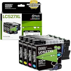 LC527XL Printer Cartridges Compatible with Brother LC527 LC527VAL LC527XL Cartridges for Brother MFC-J4350DW MFC-J4550DW (Pack of 4)