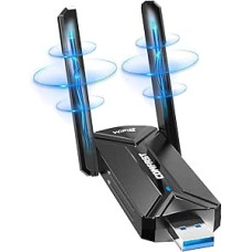 COMFAST WLAN Stick, WiFi7 6500Mbps USB WLAN adapteris Belaidis USB adapteris su trijuose diapazonuose veikiančiu 