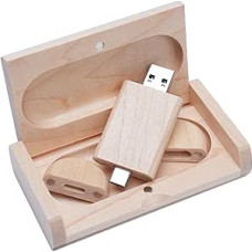 USB Stick 3.0-8GB OTG USB C Memory Stick 8GB 2-in-1 Type C Flash Drive Mini Maple Wooden Box Memory Stick External Pen Drive for MacBook Pro, Android Mobile Phone, Pad, Laptop and Computer