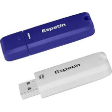 Espeon 2 pakuotės 64 GB USB 3.1 USB atmintinės guminė korpuso apsauga Classic White Blue