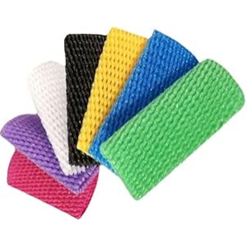 Schaumstoff-Netzhülle, 140/280 Stück, Obst-Netzabdeckung, 14 x 7 cm, Sieben Farben, stoßfeste Schutzhülle, Gemüseverpackung, Orange, Kiwi, Traube, Anti-Quetsch-Beutel (280 Stück)(140vnt.)