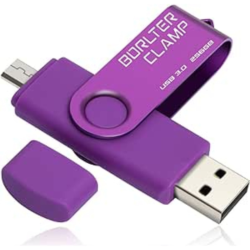 256 GB USB atmintinė 2 in 1 su dviem USB 3.0 prievadais USB 3.0 atmintinė OTG Flash Drive, skirta 