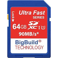64GB itin greita 90MB/s SD SDHC atminties kortelė, skirta Nikon D7100 fotoaparatui