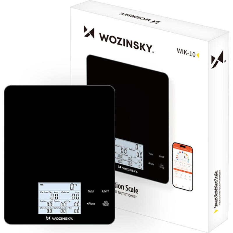 Wozinsky Išmaniosios virtuvės svarstyklės su ekrano programėle 