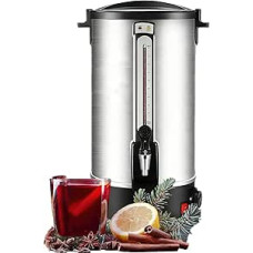 20 L, 1500 W Glühweinkocher Mit Thermotats, Glühweintopf Edelstahl, Einstellbare Temperatur Von 30-110°C, Glühweintopf Mit Zapfhahn 20L