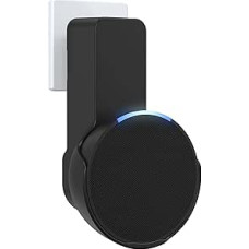 Maxonar Wall Mount, Space Saving Bracket, Integrated Cable Management Wall Mount, No Drilling Required, Compatible with PoP and Google Nest Speaker, Black (Only the Mount)