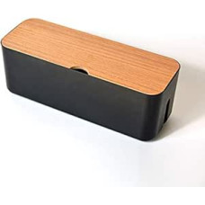 Kabelių dėžutė, kabelių valdymo dėžutė, kabelių slėptuvė, kabelių surinkėjas (organizatorius, padedantis išvengti kabelių susipainiojimo), paslėpti ir paslėpti maitinimo juosteles ir maitinimo kabelius nuo televizorių (juoda)