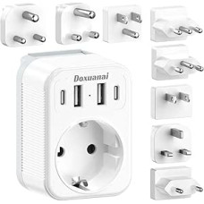 Kelioninis adapteris visame pasaulyje, universalus adapteris su USB C, A/C/G/B/L/J/M/D tipo, tarptautinis kištukinis adapteris JAV, Kanadai, Europai, Jungtinei Karalystei, Pietų Afrikai, Japonijai, Kinijai, Australijai, Italijai, Šveicarijai