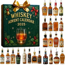 2025 m. Advento kalendorius, 24 dienų be pakartojimo Advento kalendorius Alkoholio pakabukas (be gėrimų), viskio pakabukas Dovana, gėrimų kalendorius suaugusiems, barų mėgėjams ir laimingiems