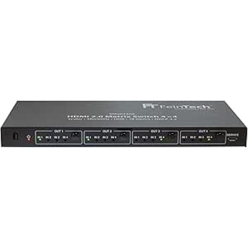 FeinTech VMS04400 HDMI 2.0 matricos jungiklis 4x4 su skaleriu 4 in/Out 4K 60Hz Ultra HD 18Gbps