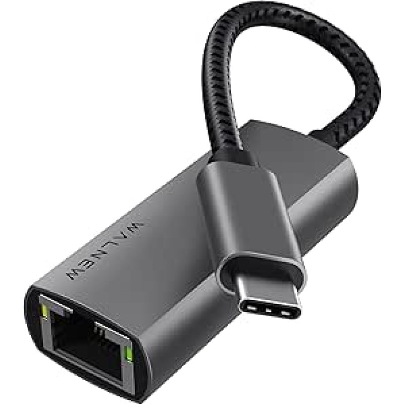WALNEW USB C ir Ethernet adapteris, Gigabitinio kabelio konverteris į C tipo USBC 