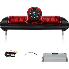 CAMECHO stabdžių žibintų galinio vaizdo kamera HD naktinio matymo IP67 vandeniui atspari kamera Fiat Ducato Peugeot Boxer Citroen Jumper 2006-2017 stabdžių žibintas su plačiu kampu 140° 12 V 10 M laidine jungtimi