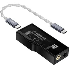 TRI TK1 Nešiojamasis USB DAC/AMP ausinių stiprintuvas Dvigubas CS43131 DAC 32Bit/384kHz DSD256 Dongle DAC, skirtas HiFi garso aparatūrai, su C tipo adapterio kabeliu, skirtu 3,5 mm/4,4 mm ausinių lizdu