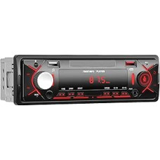 Car Radio 1 DIN Bluetooth 5.0 Car Radio with Bluetooth Hands-Free Kit FM Radio / 2 USB / TF / AUX IN RCA Car Radio 1 DIN MP3 Player Stereo Receiver for Car Quick Charge