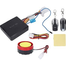 Motociklų apsaugos nuo vagystės signalizacijos sistema, motociklų signalizacijos sistema, 12V vandeniui atsparus universalus motociklų vagystės signalizacijos sistemos rinkinys su 2 nuotolinio valdymo pulteliais motociklui, dviračiui