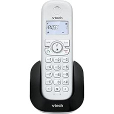 VTech CS1500 DECT Cordless Phone Dual Charge Landline Telephone Extra Loud Listening Handsfree Calling ID Display and Backlit Keyboard White