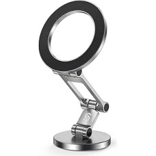 SYNCWIRE Car Mobile Phone Holder for MagSafe Car Mount [Flexible Three Axis] All-Metal Magnetic Mobile Phone Holder 360° Rotation Car Mobile Phone Holder for iPhone 17 16 15 14 Pro Max, All Phones