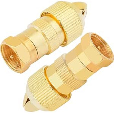 2 Stück TV Buchse RF Stecker Koax Adapter Steckverbinder für Satellit Antenne