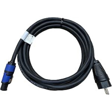 NWP maitinimo kabelis 5 m powerCON Blue su 230 V Schuko kištuku - 3 x 2,5 mm² - Guminis žarnos kabelis - NAC3FXXA-W-L Power-In (mėlynas)