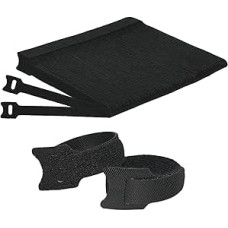 160 Stück 15×1.2 cm wiederverwendbare Kabelbinder, Kabel-Organizer, verstellbare Kabelführung, schwarz