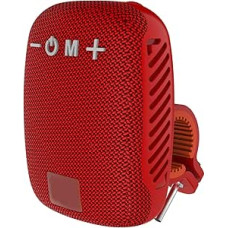 Bluetooth Speaker, Portable Bicycle Plug in Radio Bluetooth Speaker, with Memory Card Holder, Mini Wireless Music Box, TWS Dual Pair Pairing Soundbox for Bicycle Hikes (Red)