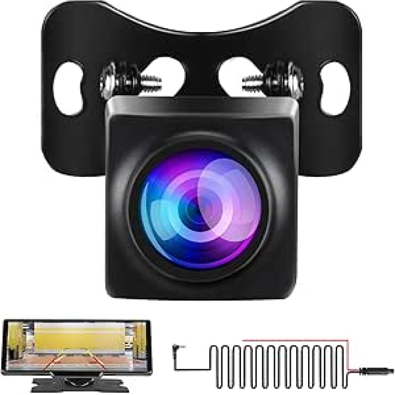 Atbulinės eigos kamera AHD 1080P atbulinės eigos kamera + Carplay rinkinys 15 m atbulinės eigos prailginimo kabelis 2,5 mm AVIN sąsaja + 4 kontaktų sąsaja