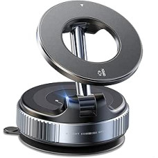 Coolpow Vacuum Magnetic Mobile Phone Holder Car for Magsafe Car Mount, 360° Rotatable Mobile Phone Holder Car Suction Cup Car Mount for iPhone 16/15/14/13