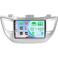 MSD 9 Inch Screen Car Radio for Hyundai Tucson (2014-2018) | Wireless Carplay Android Car | Android 15 GPS Navigation Radio | Volant WiFi DSP DAB Bluetooth 5.0 | Reversing Camera | 2 DIN