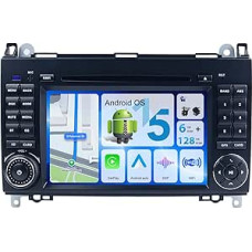 6G + 128G IPS 7 Inch Android 15 Double DIN Car Radio for Mercedes Benz A/B-Class W639 W906 Vito Viano GPS Rear View Camera + MIC Supports Carplay/DSP/DAB/WiFi/BT5.0/USB/MirrorLink/SWC/FM/AM