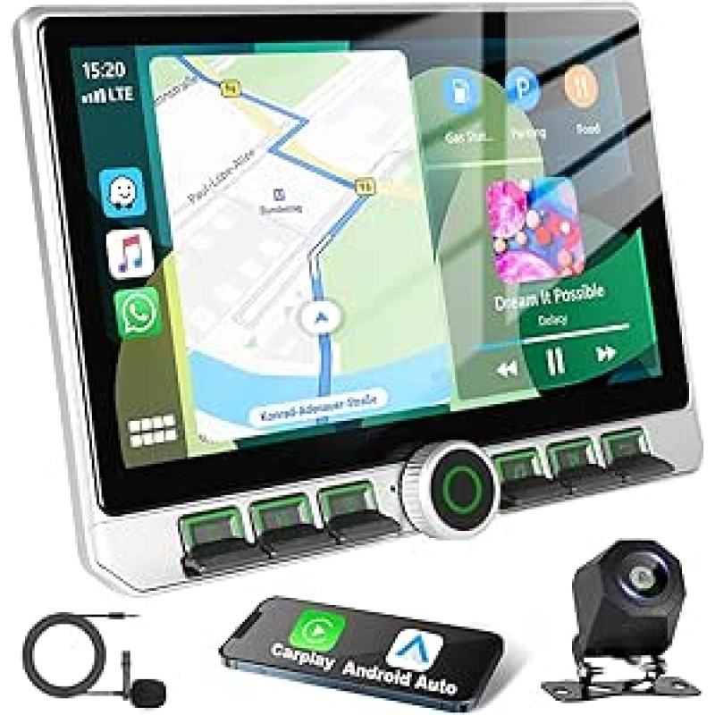 2 DIN 4G + 64G automobilinis radijas su belaidžiu 