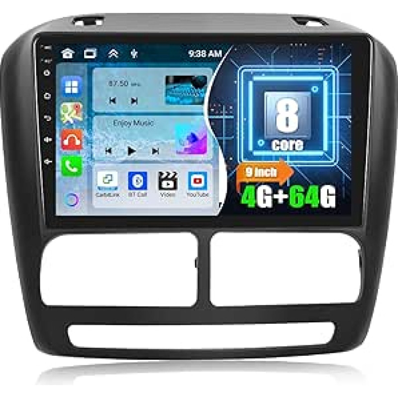 4G + 64G CAMECHO Android 13 automobilinis radijas 