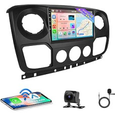Hikity 8 Core 4+64G Android 15 Car Radio for Renault Master/Opel Movano/Nissan NV400 2010 Radio Wireless CarPlay Android Car Bluetooth Hands-Free Kit 10.1 Inch Screen GPS WiFi DSP FM RDS