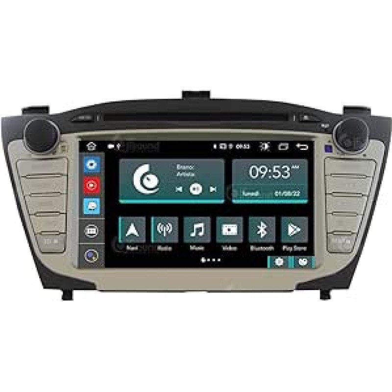 Personalised Car Radio for Hyundai IX35 with Standard Radio Socket Android GPS Bluetooth WiFi USB DAB+ Touchscreen 7 Inch 8Core Carplay Android Car