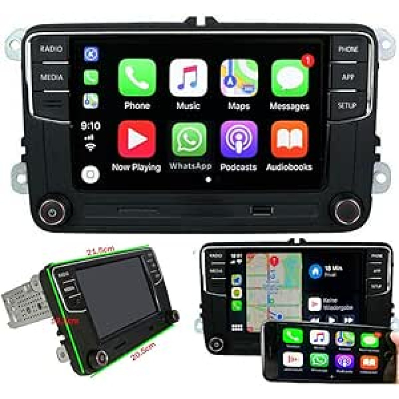 SCUMAXCON automobilinis radijas RCD330 RCD360 Pro 6,5 colių radijo stotis Carplay Bluetooth RVC USB Golf 5 6 Caddy EOS CC Polo