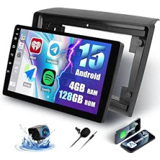 SIXWIN 4+128G Android 15 automobilinis radijas su CarPlay/Android Car/MirrorLink, skirtas Fiat Ducato 2010/Citroen Jumper/Peugeot Boxer, 9 colių HD jutiklinis ekranas, palaiko WiFi GPS GPS Bluetooth FM/RDS + atbulinės eigos kamera
