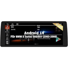 Android 14 12.25 Inch Touch Screen Car Radio for BMW 5 Series E60/E61 (2003-2008) CCC System - Wireless CarPlay/Android Car, Original OEM Retain HD Display, GPS Navigation, Mirror Link