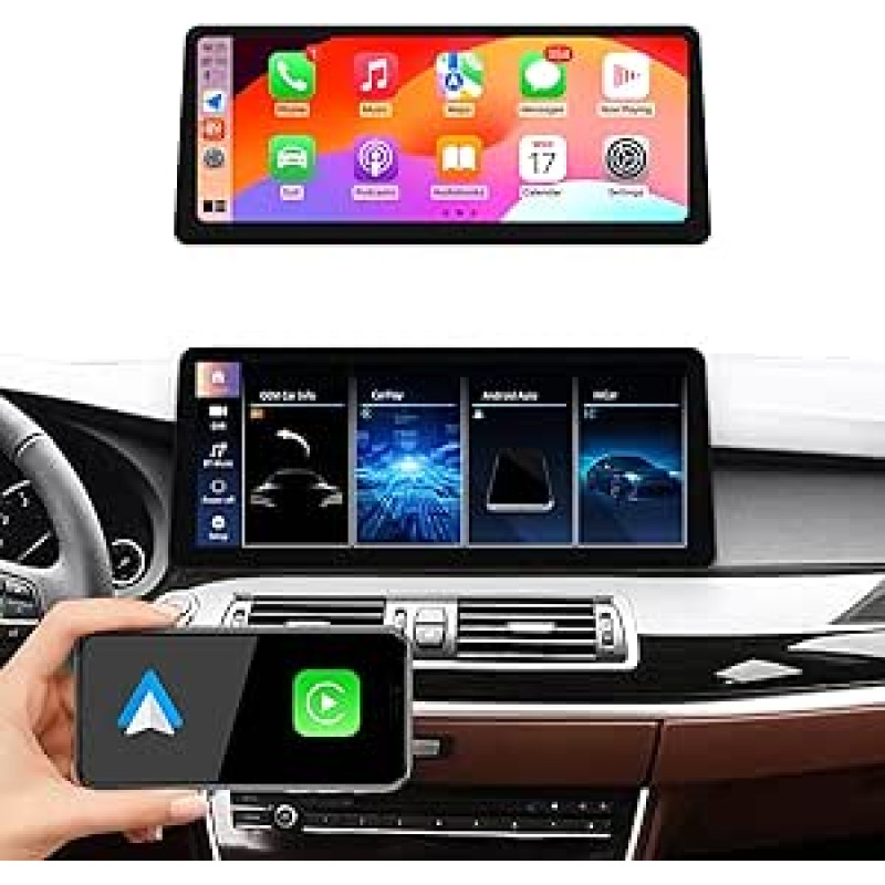 Itin plonas 12,3 colio 1920 x 720 colių 1920 x 720 automobilinis radijas BMW 5 serijos GT F07 2013-2016 
