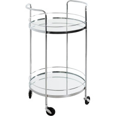 HAKU Möbel serviravimo vežimėlis Chromas Metalinis veidrodis 5 mm Matmenys H 80 x Skersmuo 48 cm Stilius: Art Deco stilius