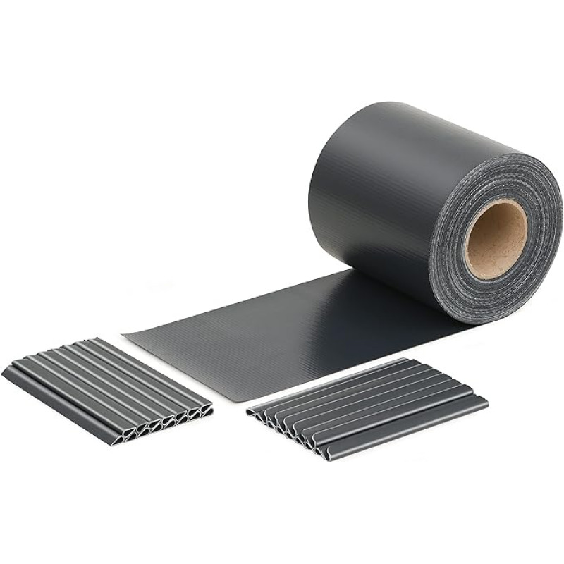 50 metrų x 19 cm ilgio apsauginės juostos su 30 spaustukų - įvairios spalvos