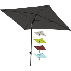 derby Balcony Umbrella 180 x 120 cm in Anthracite I Rectangular Parasol for Balcony & Patio I Balcony Parasol with Slider for Opening I Height Adjustable I Garden Umbrella Tiltable