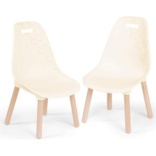 B. toys - Kid Century Modern: kėdžių rinkinys - smėlio spalvos - kėdės vaikams - 2 kėdės - medinės kojos - baldai vaikams - 3 metai +