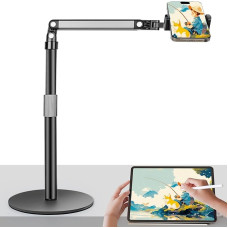 Mobile Phone Holder Table Overhead Tripod Mobile Phone Stand Table Phone Stand for Filming 360° Adjustable with Robust Base Compatible with iPhone 16 15 14/Samsung/Huawei/Xiaomi/Redmi Smartphones
