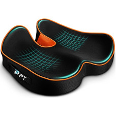 Sėdynės pagalvėlė - ergonomiška sėdynės pagalvėlė biuro kėdėms, automobilio sėdynėms, neįgaliųjų vežimėliams, žaidimų kėdėms, patogi atrama ilgam sėdėjimui ir nėščiosioms, kvėpuojanti ir neslystanti (juoda)